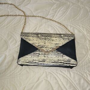 Aldo envelope bag, marble look, clutch w chain